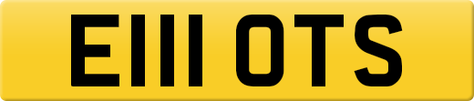 E111 OTS private number plate